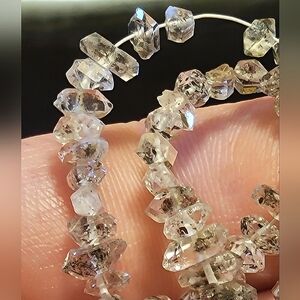 15pcs. Natural Herkimer Diamond Beads 4-5mm